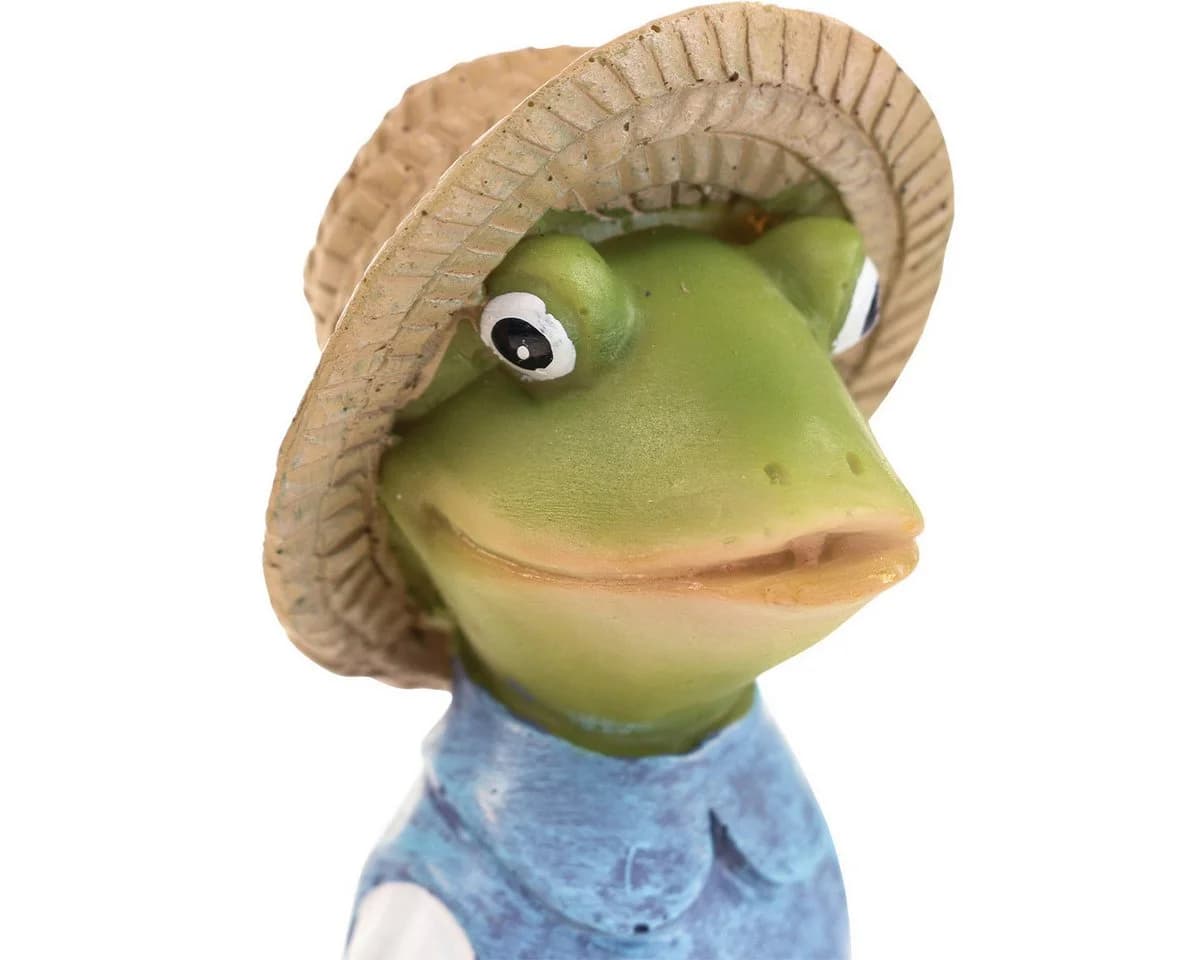 Viana Dekofigur Frosch Gärtner Polyresin Pflanztopf Gartendeko