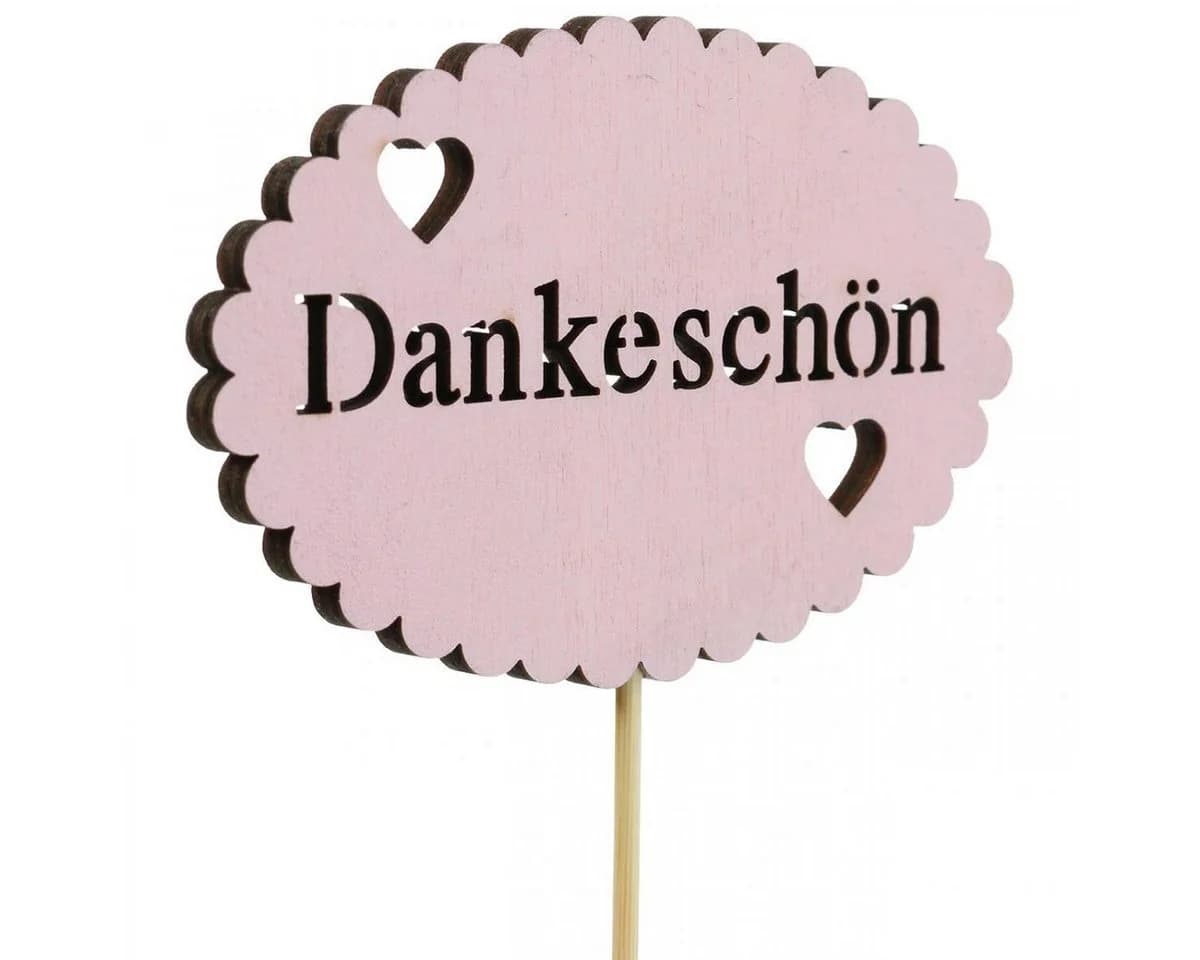 Viana Blumenstecker Dankeschön 18 Stück Holz Deko - Bild 3