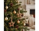 Viana Christbaumschmuck Natürliche Holzsterne Dekohänger Weihnachtsschmuck Ø4,5cm 8er Set Bild 1