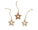 Viana Christbaumschmuck Natürliche Holzsterne Dekohänger Weihnachtsschmuck Ø4,5cm 8er Set Bild 2