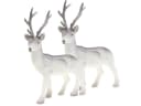 Florists Products Deko Hirsch Set Winter Beflockt 27,5cm 2 Stück Bild 2