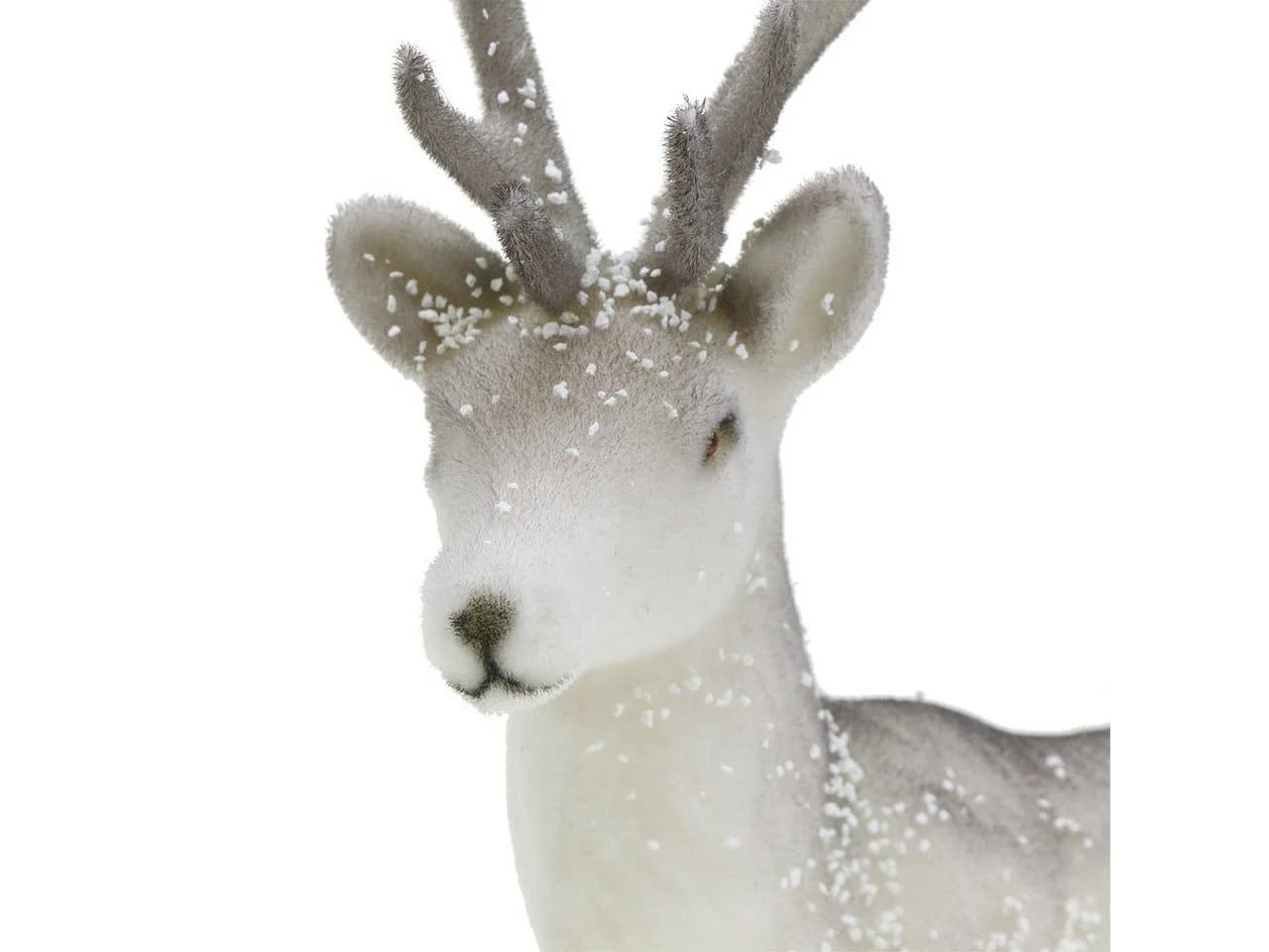 Florists Products Deko Hirsch Set Winter Beflockt 27,5cm 2 Stück - Bild 3
