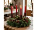 Viana Kerzenhalter Braun Metall Kerzenstecker für Adventskranz und Gestecke Bild 1