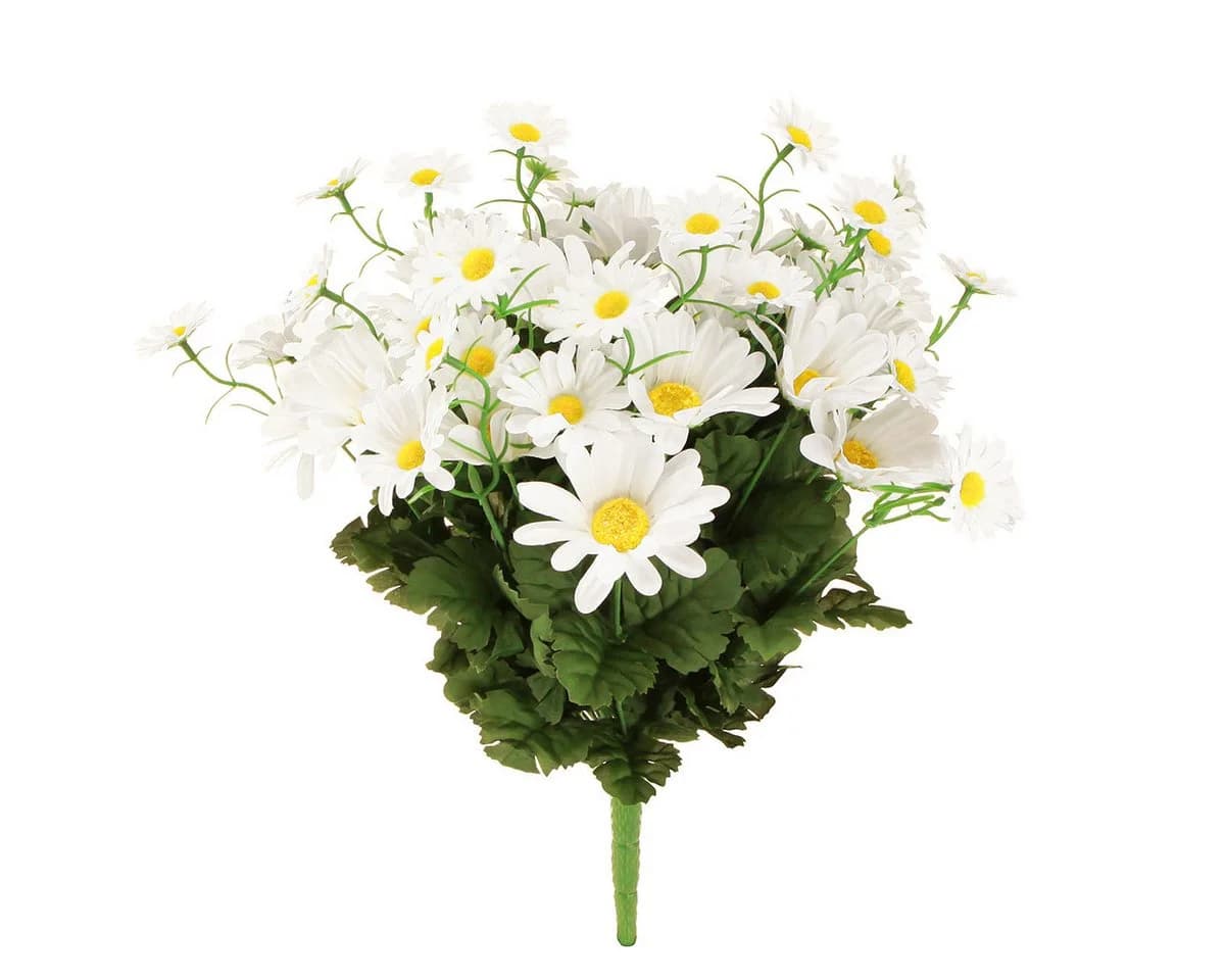 Viana Künstlicher Margeritenstrauß Weiß 45cm - Bild 2