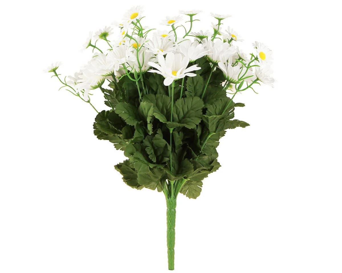 Viana Künstlicher Margeritenstrauß Weiß 45cm - Bild 3