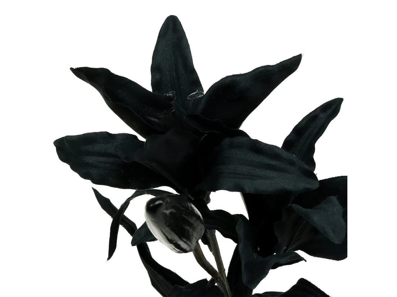 Viana Kunstblume Lilie Schwarz 84cm Seidenblume Deko
