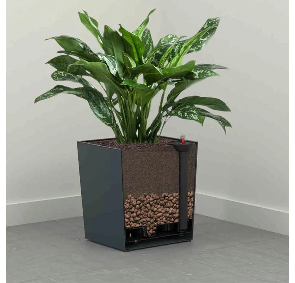 Siena Garden Pflanzkübel Rillenoptik Eckig Weiß - Bild 5