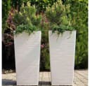 Siena Garden Pflanzkübel weiß Rillenoptik eckig Bild 5