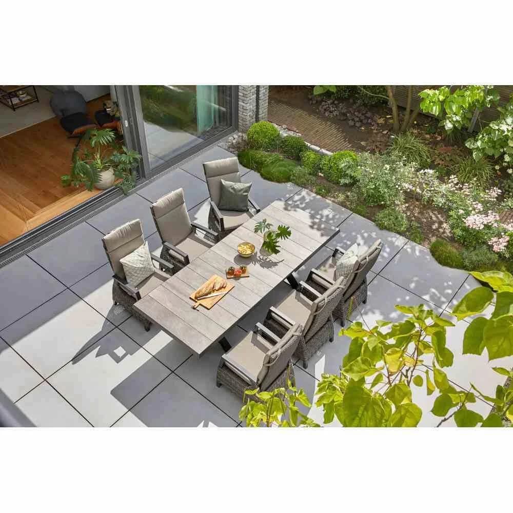 SIENA GARDEN Corido Garten-Essgruppe 5-tlg. Grau Anthrazit Aluminium