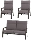 Gartenlounge-Set SIENA GARDEN Valencia Anthrazit Aluminium 3-tlg. Bild 2
