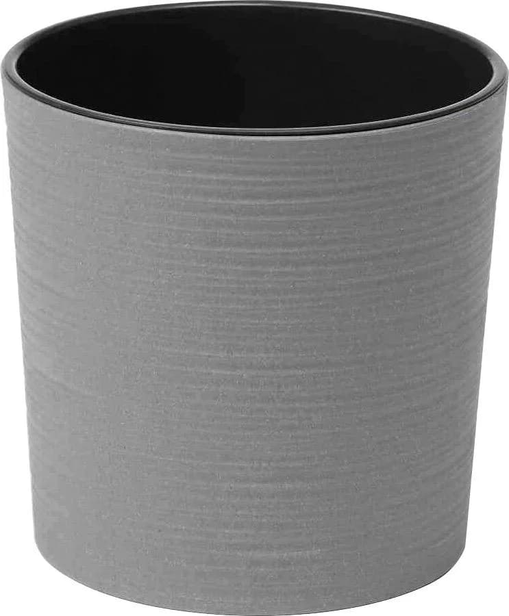 Siena Garden Pflanzkübel 2er-Set Grau Rillenoptik Rund
