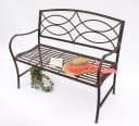 DanDiBo Gartenbank Metall Braun Wetterfest 109 cm Bild 1