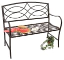DanDiBo Gartenbank Metall Braun Wetterfest 109 cm Bild 2