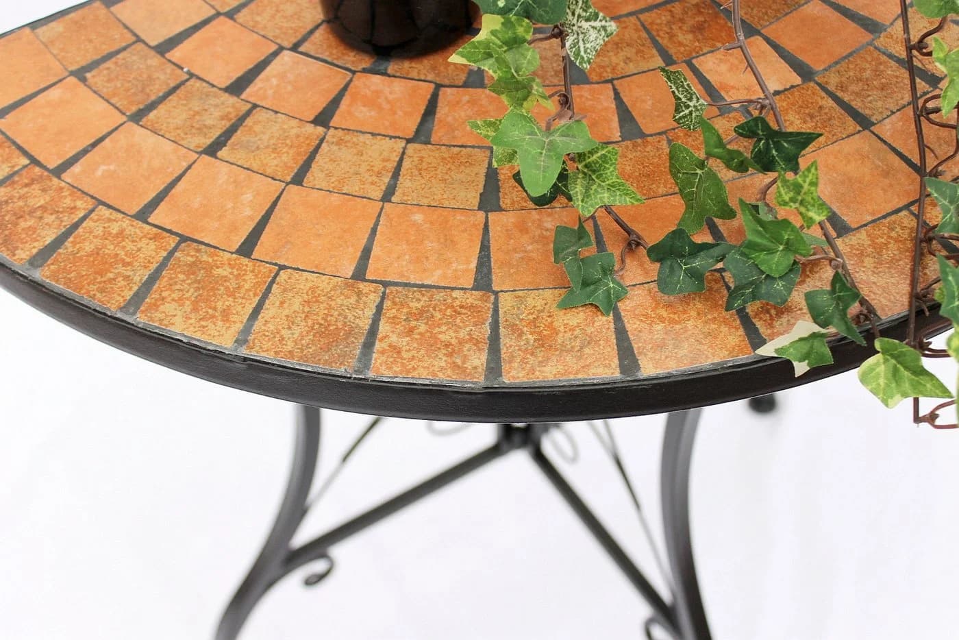 DanDiBo Konsolentisch Halbrund Schwarz Metall Mosaik - Bild 4