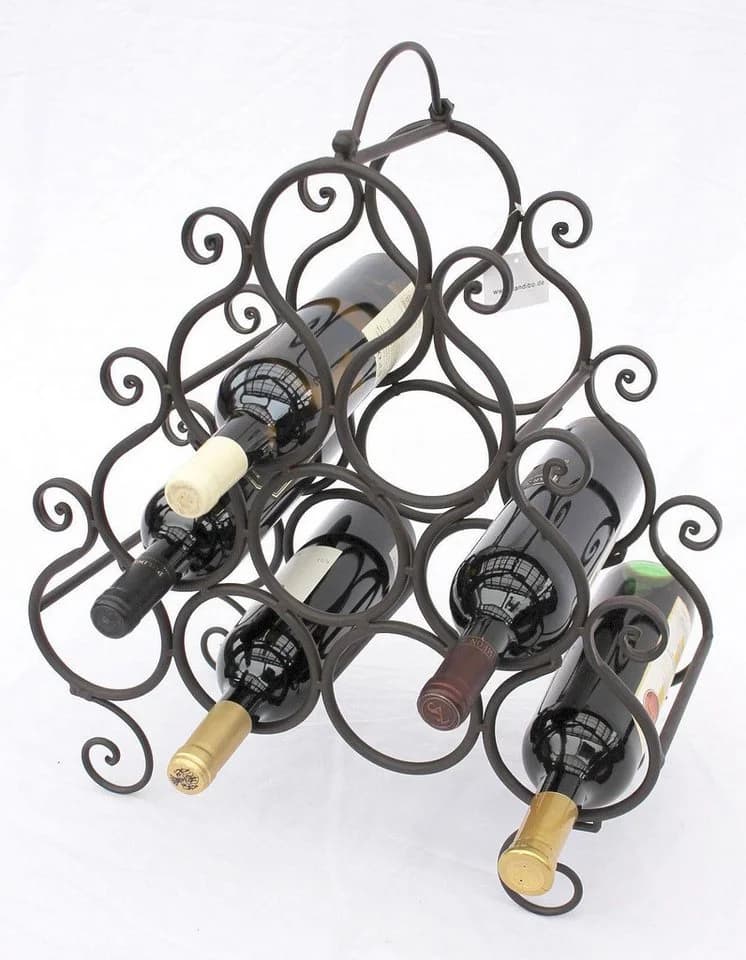 DanDiBo Weinregal aus Metall für 10 Flaschen 52 cm Flaschenhalter - Bild 4
