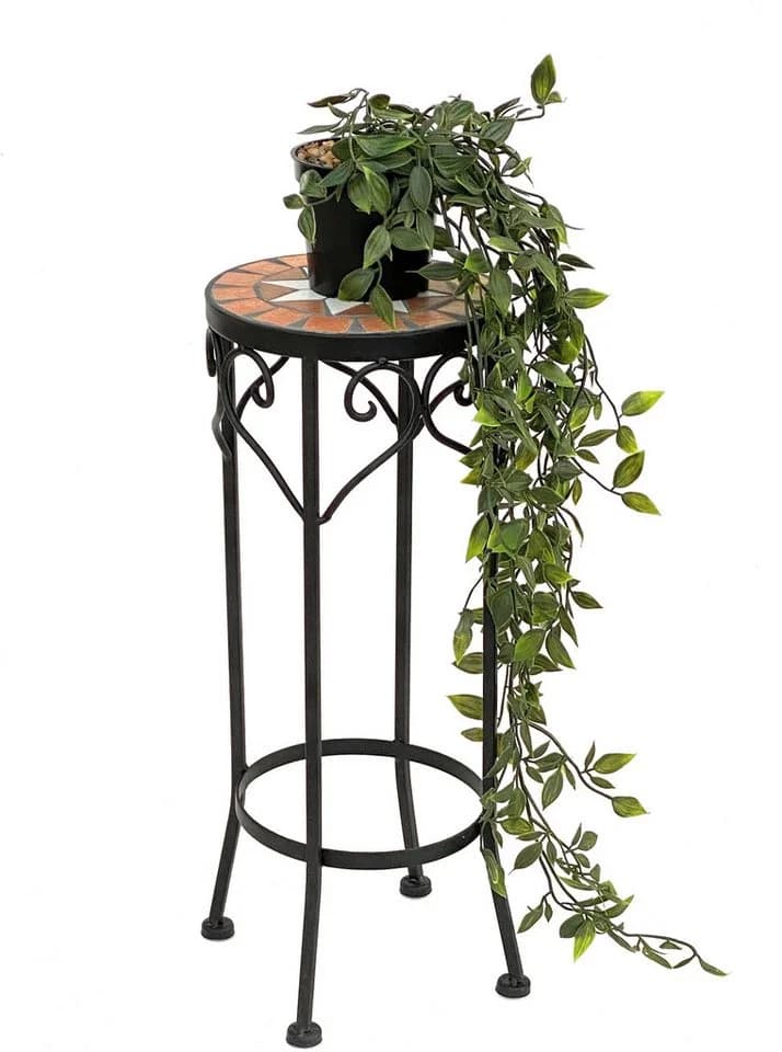 DanDiBo Blumenhocker Mosaik Rund Schwarz Terrakotta - Bild 3