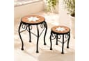DanDiBo Blumenhocker Mosaik Rund 2er Set 20 und 27 cm Schwarz Bild 2