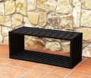 DanDiBo Gartenbank Metall Wetterfest Schwarz 100 cm Sitzbank Modern D-Stil Parkbank Bild 2