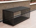 DanDiBo Gartenbank Metall Wetterfest Schwarz 100 cm Sitzbank Modern D-Stil Parkbank Bild 3