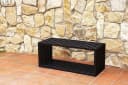 DanDiBo Gartenbank Metall Wetterfest Schwarz 100 cm Sitzbank Modern D-Stil Parkbank Bild 4