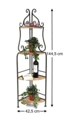 DanDiBo Eckregal Malega Grün/Natur Landhausstil Metall Holz Bild 1