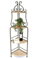DanDiBo Eckregal Malega Grün/Natur Landhausstil Metall Holz Bild 5