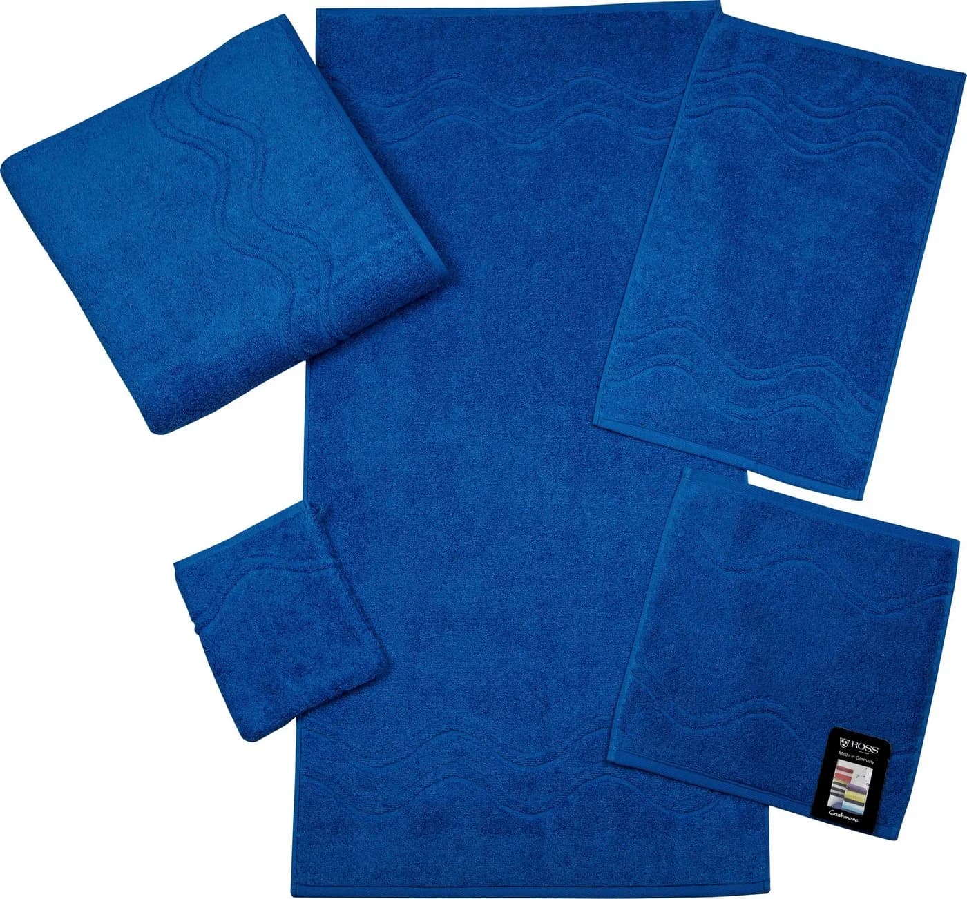 ROSS Cashmere Feeling Duschtuch Ozeanblau 100% Baumwolle Frottier - Bild 3