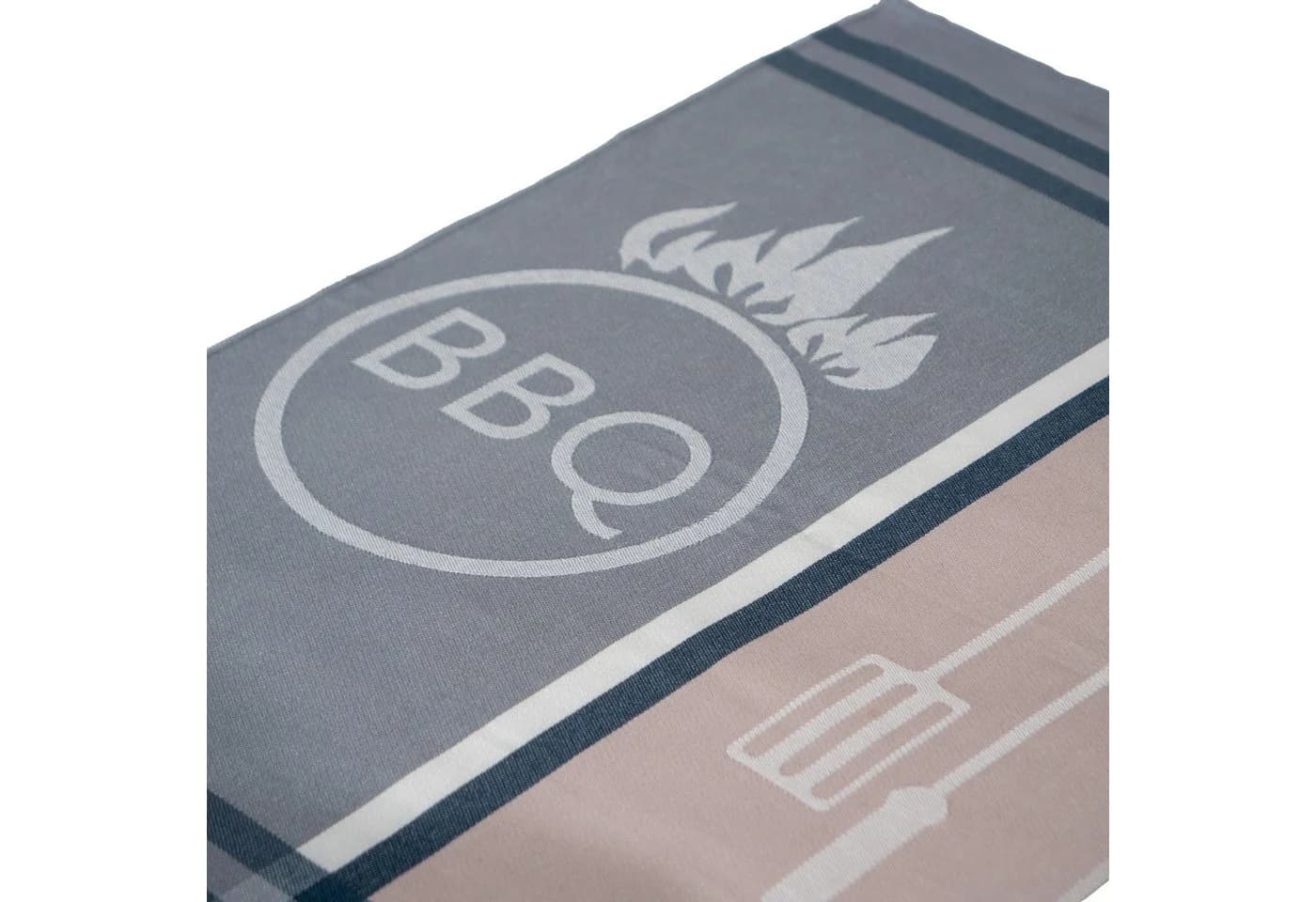 ROSS Geschirrtuch Modern BBQ Grau-Beige 100% Baumwolle