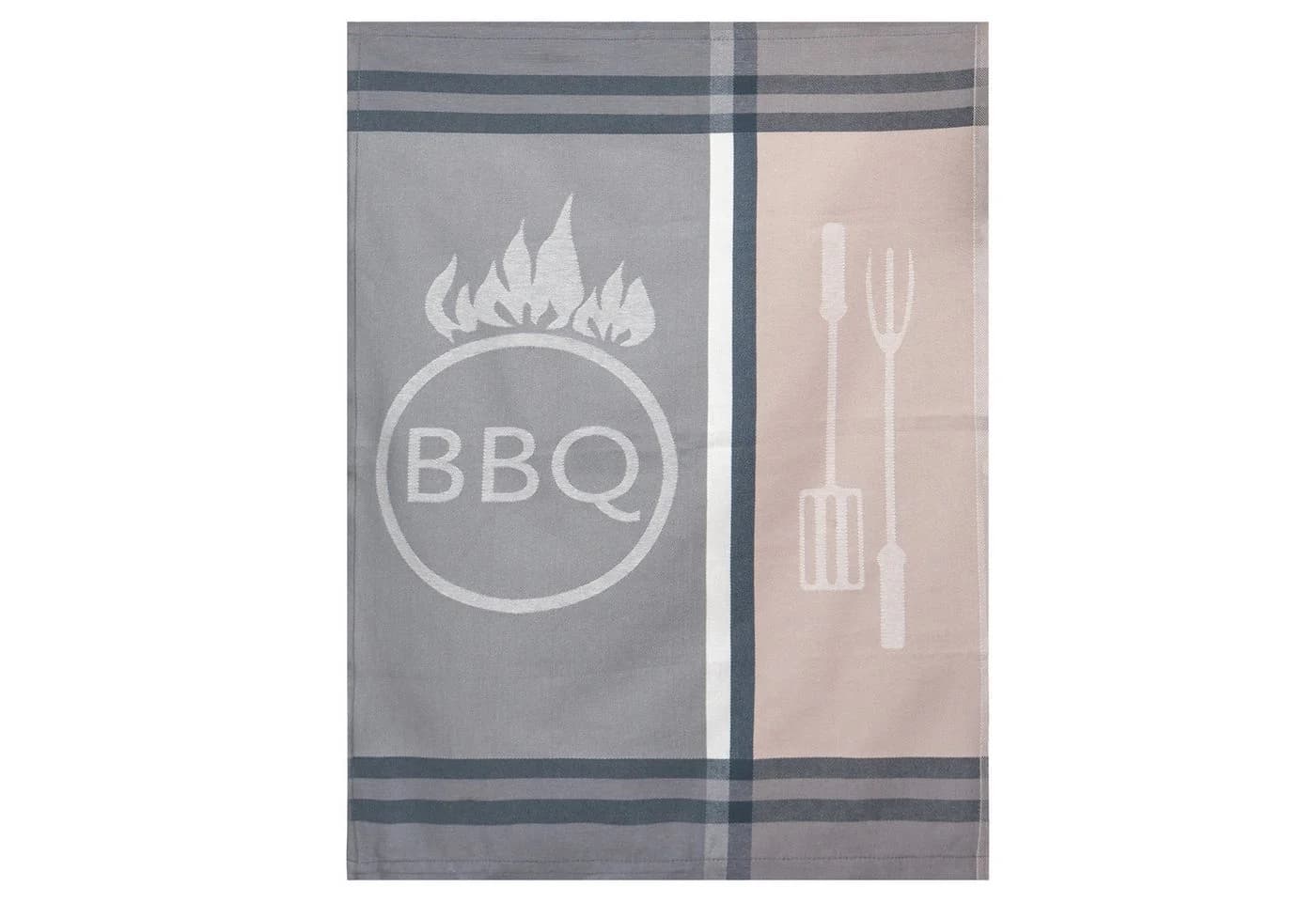 ROSS Geschirrtuch Modern BBQ Grau-Beige 100% Baumwolle - Bild 2