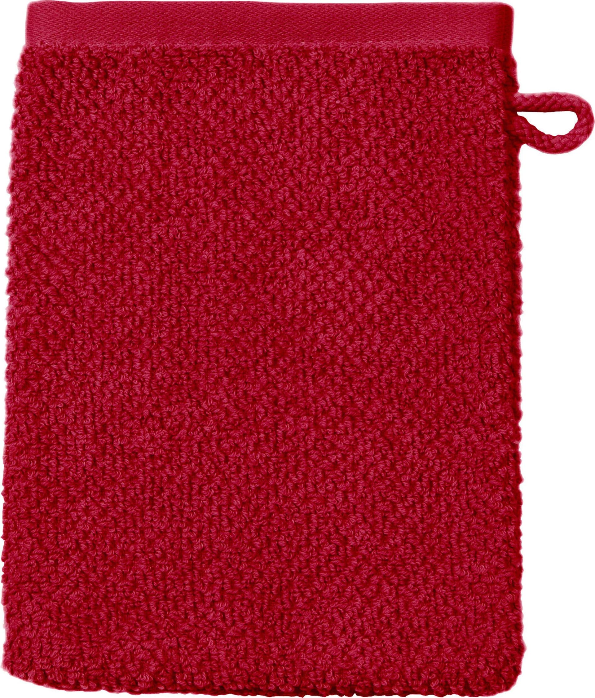 Waschhandschuh SELECTION Rot Baumwolle