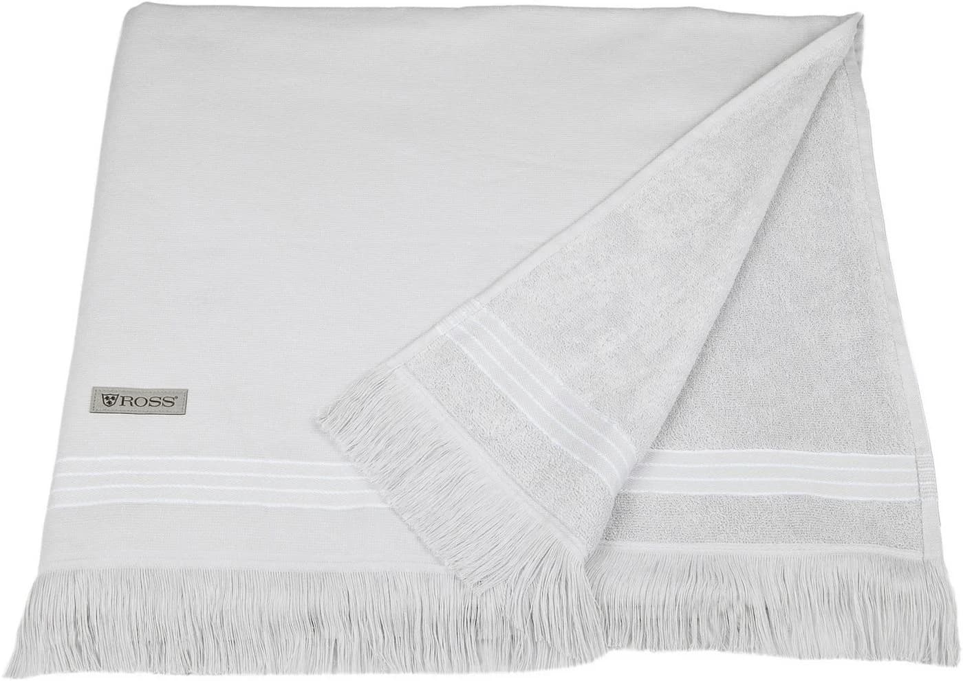 ROSS Hamamtuch Silber Chrom 90x180cm Frottier - Bild 2