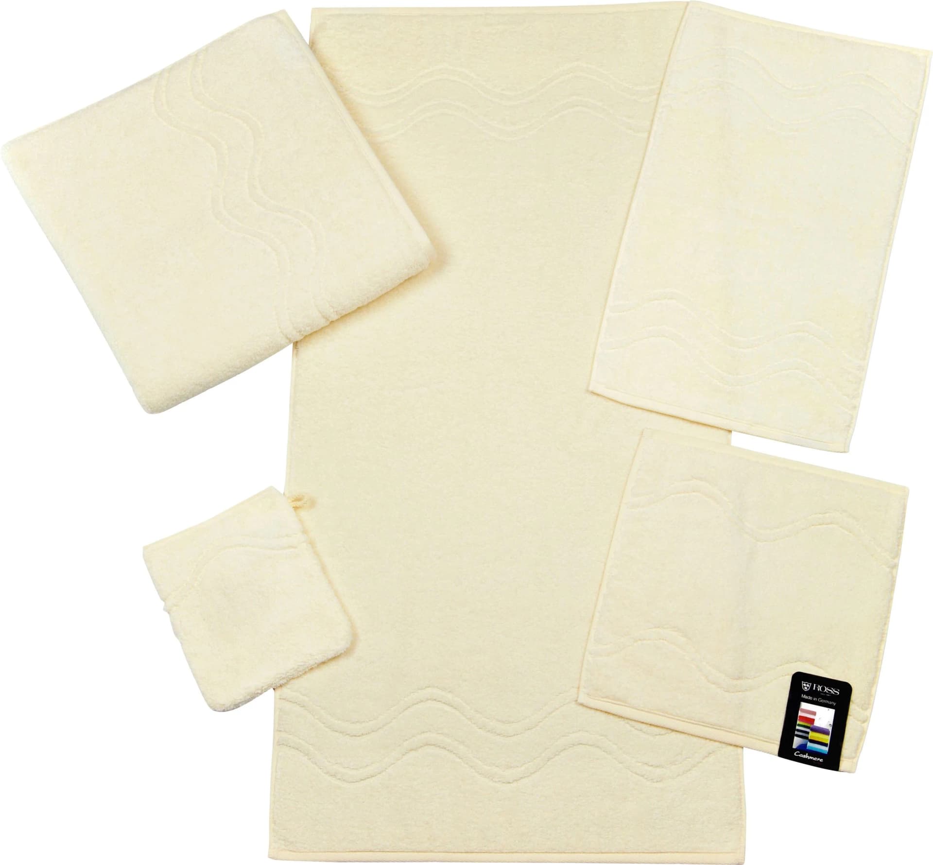 ROSS Gästehandtuch Cashmere Feeling Beige Frottier 100% Baumwolle