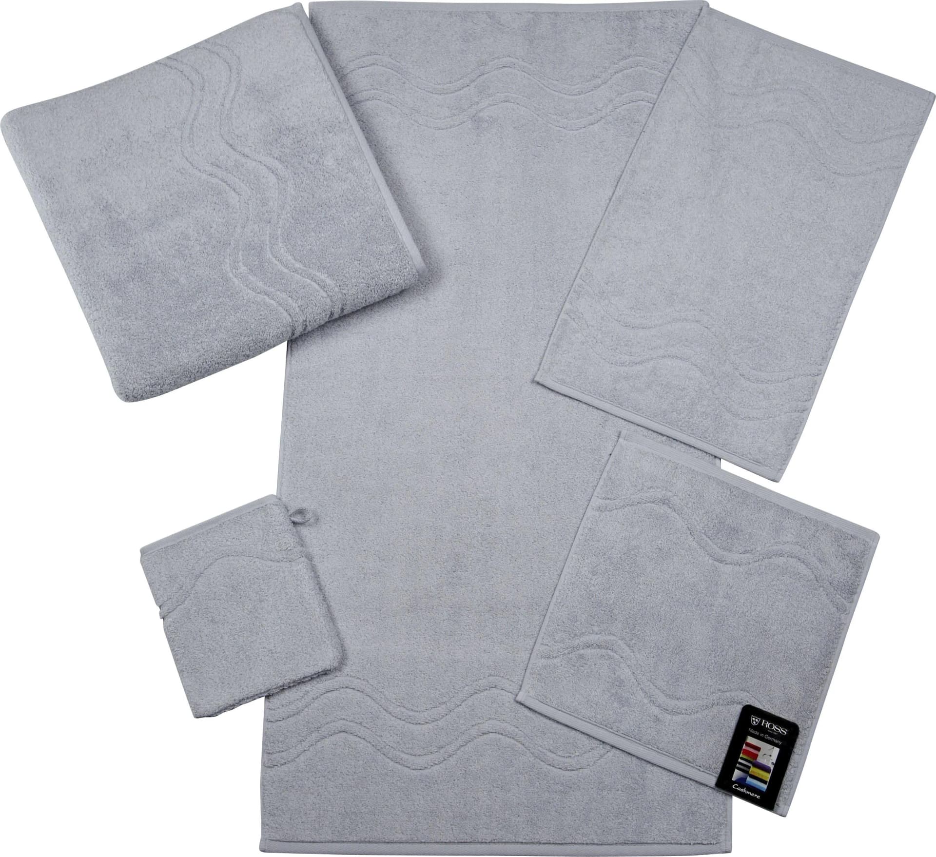 ROSS Gästehandtuch Cashmere Feeling Grau 30x50cm Frottier