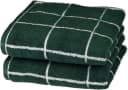 ROSS Cashmere Überkaro Handtuch Moosgrün 100% Baumwolle Frottier Bild 2