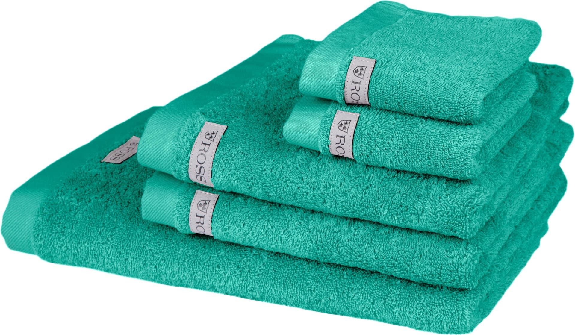 ROSS Handtuch Set Sinfonie 5-tlg. Karibikblau Frottier 100% Baumwolle