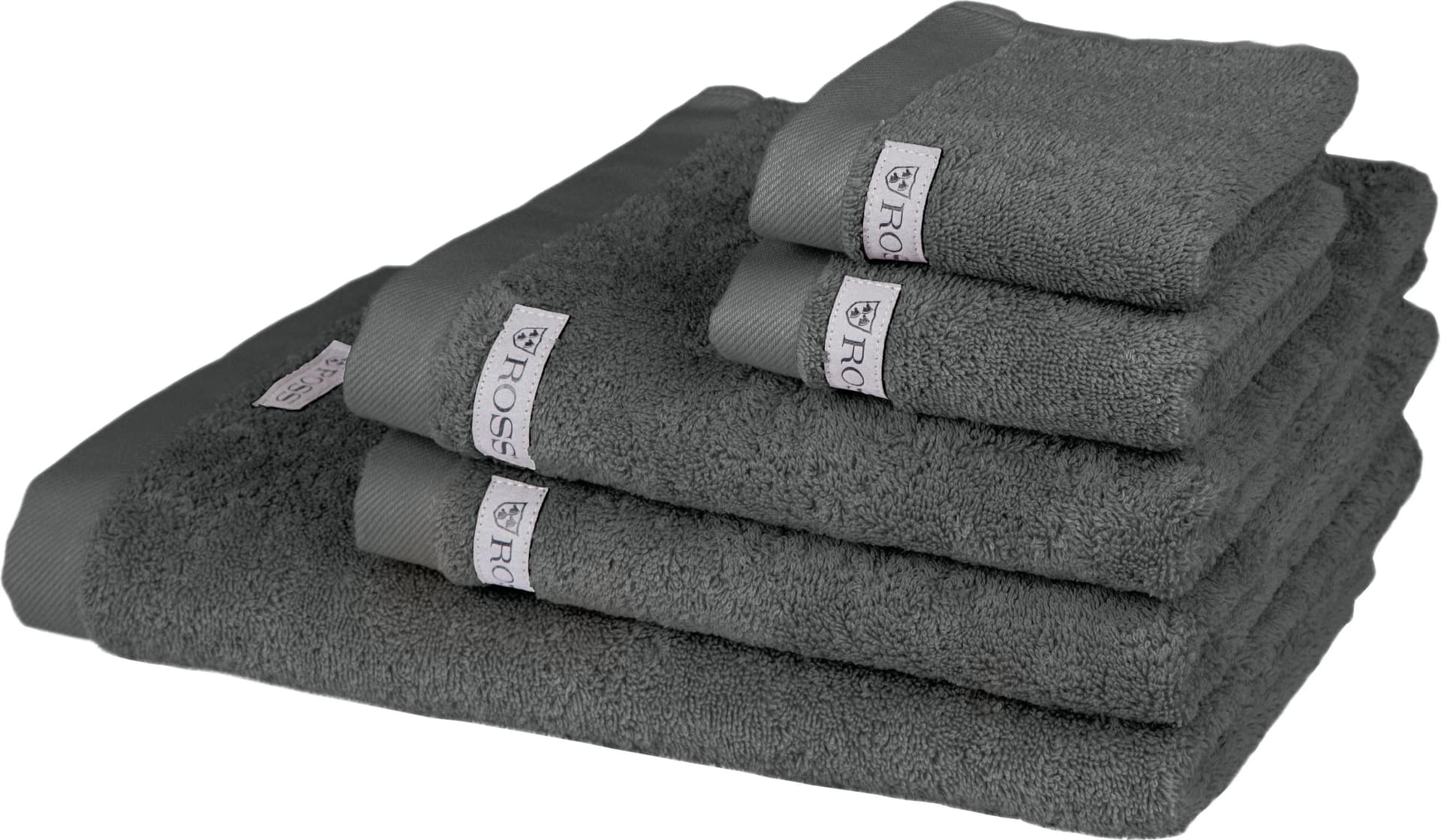 ROSS Handtuch Set Sinfonie Grau 5-tlg. Frottier 100% Baumwolle
