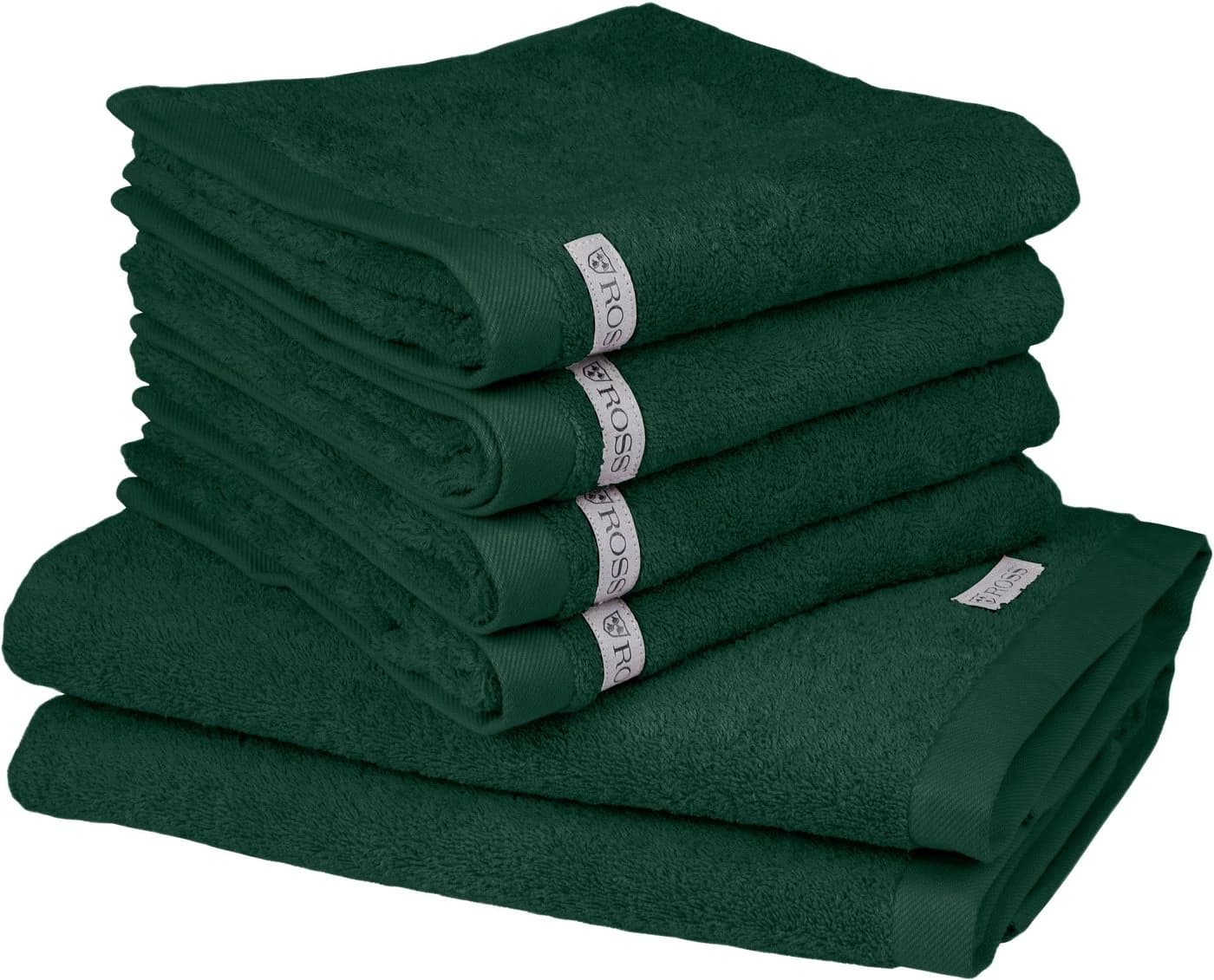 ROSS Handtuch Set Sinfonie 6-tlg. Dunkelgrün Frottier 100% Baumwolle - Bild 2