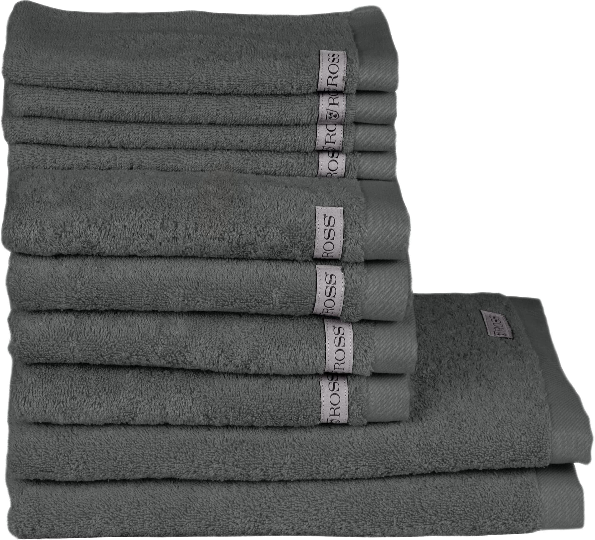 ROSS Handtuch Set Sinfonie Grau Frottier 100% Baumwolle - Bild 5