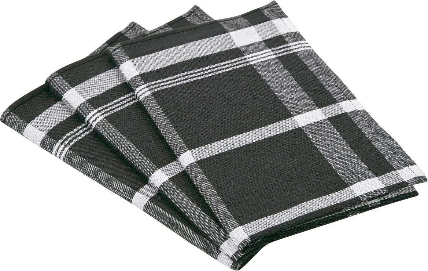 ROSS Exclusiv Geschirrtuch Schwarz 50x70cm Baumwolle Leinen - Bild 2