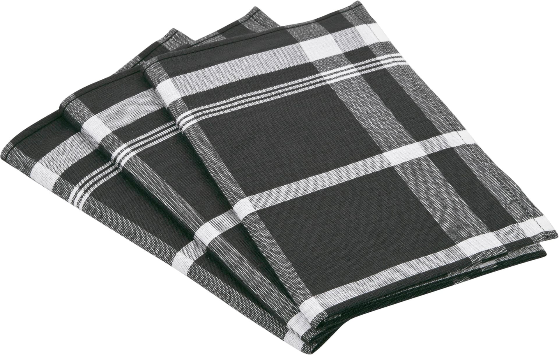 ROSS Exclusiv Geschirrtuch Schwarz 50x70cm Baumwolle Leinen - Bild 3
