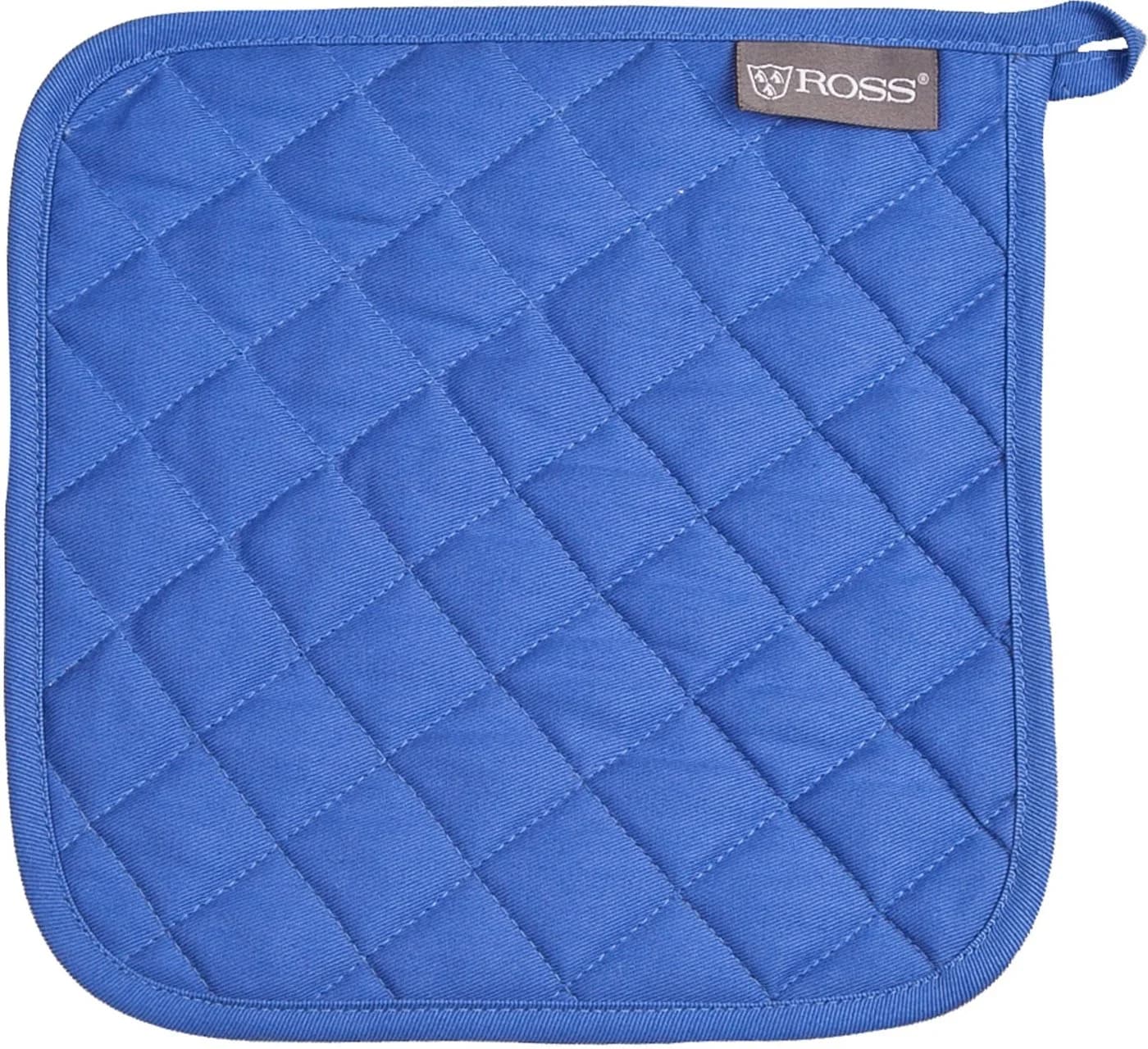 ROSS Topflappen Exclusiv Set Blau 100% Baumwolle 2x Topflappen 2x Grillhandschuh