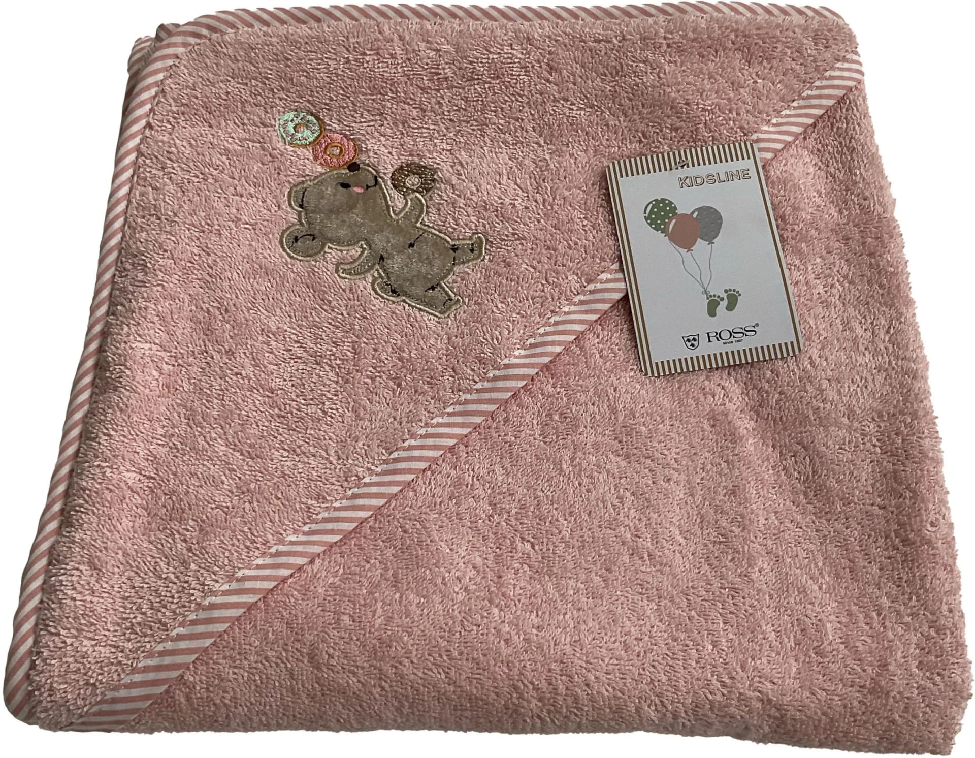 ROSS Kapuzenhandtuch KIDSLINE Soft Pink Frottier 100% Baumwolle - Bild 3