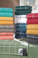 ROSS Cashmere Überkaro Handtücher Kariert Ginster-Weiß Frottier Bild 5