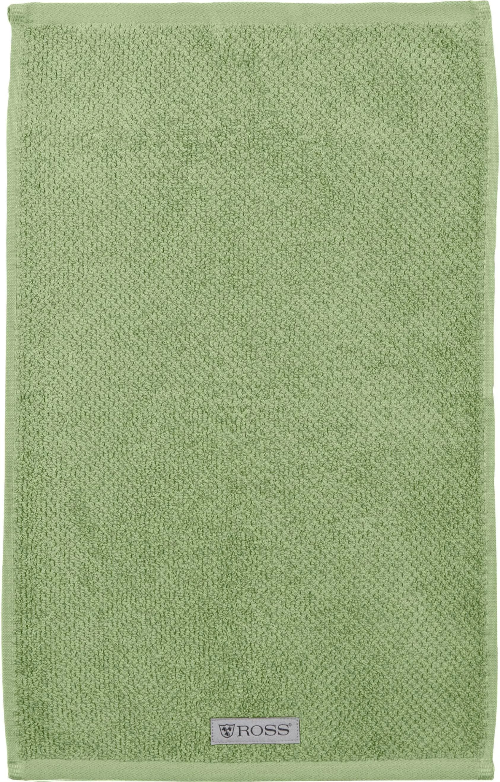 ROSS Gästehandtücher Selection 6-tlg. Piniengrün Bio-Baumwolle Frottier