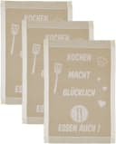 ROSS Geschirrtuch 3er-Set Beige 100% Baumwolle 50x70 cm Bild 2