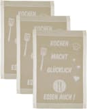 ROSS Geschirrtuch 3er-Set Beige 100% Baumwolle 50x70 cm Bild 4