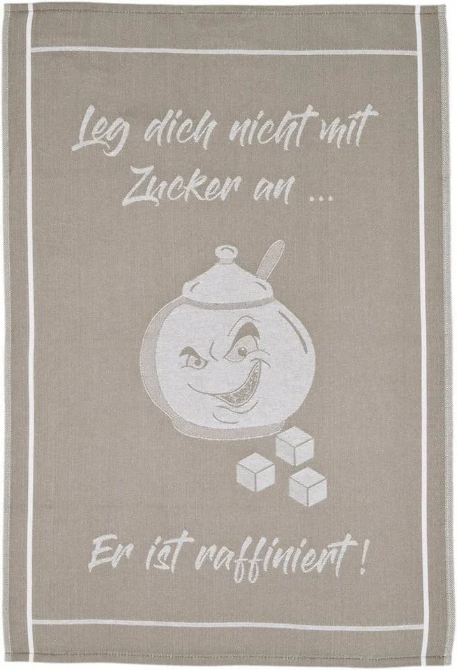 ROSS Geschirrtuch 3er-Set Grau 100% Baumwolle