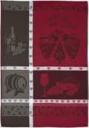 ROSS Geschirrtuch 3er-Set Weinmotiv Rot Anthrazit 100% Baumwolle Bild 1