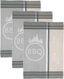 ROSS Geschirrtuch BBQ 3er-Set Grau Beige 100% Baumwolle Bild 2
