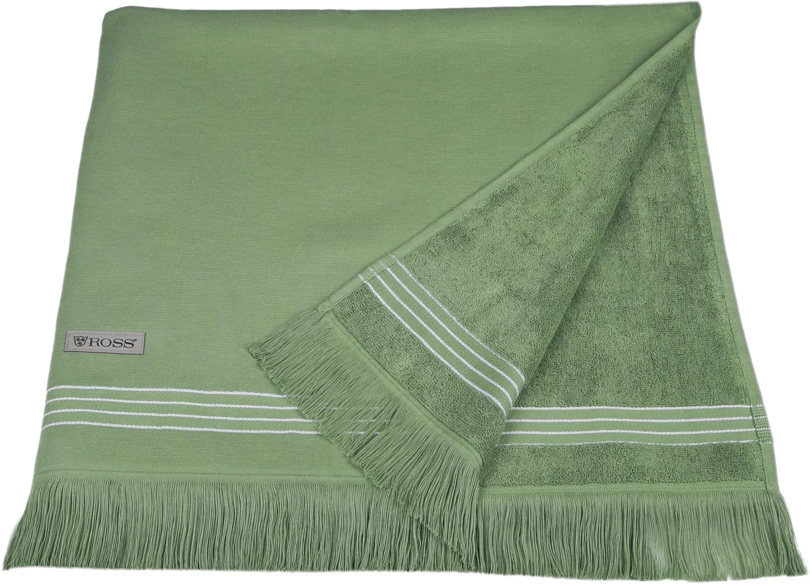 ROSS Hamamtuch Piniengrün 90x180cm Frottier Strand Sauna - Bild 3